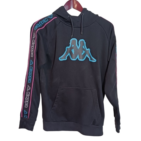 Kappa Mens Hoodie Medium Pullover Spellout Logo Sweatshirt Pocket Streetwear‎ - Picture 1 of 6